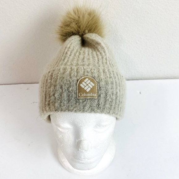 Columbia Winter Blue Pom Pom Beanie OS - Picture 1 of 6